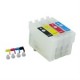 4 cartucce Epson ricaricabili serieT2991 chip autoreset + 400ml inchiostro