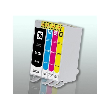 KIT 4 CARTUCCE COMPATIBILI EPSON SERIE 35