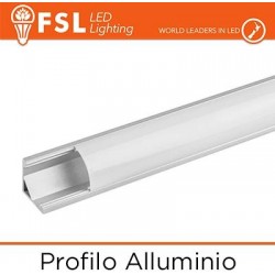 Profilo Alluminio Angolare Pieghevole x Strip LED - 2 metri