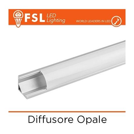 Cover diffusore Opale per profilo Angolare - 2 metri