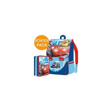 SET ZAINO+PLUMIER 3ZIP CARS ESTENSIBILE