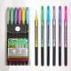 SET OF 6 COLOURS GEL PENS 1.0MM