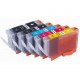 kit 4 cartucce serie CLI8 Canon compatibile nero+colore